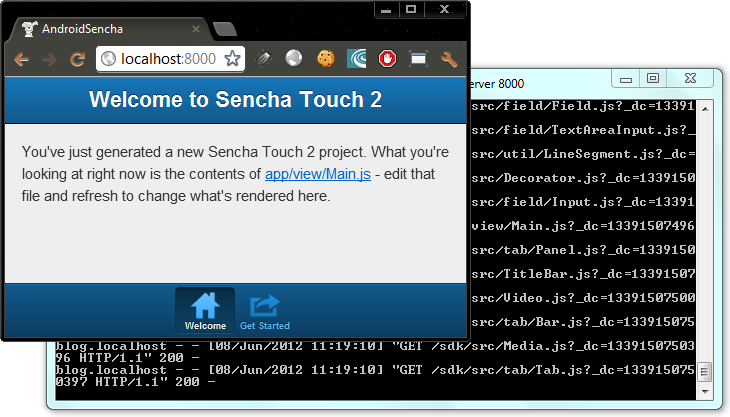 Sencha Touch app in Chrome